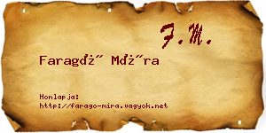 Faragó Míra névjegykártya