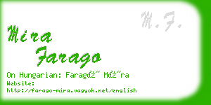 mira farago business card